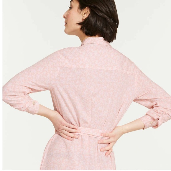 Joe Fresh Pink Floral Button Front Dress S - Picture 4 of 9